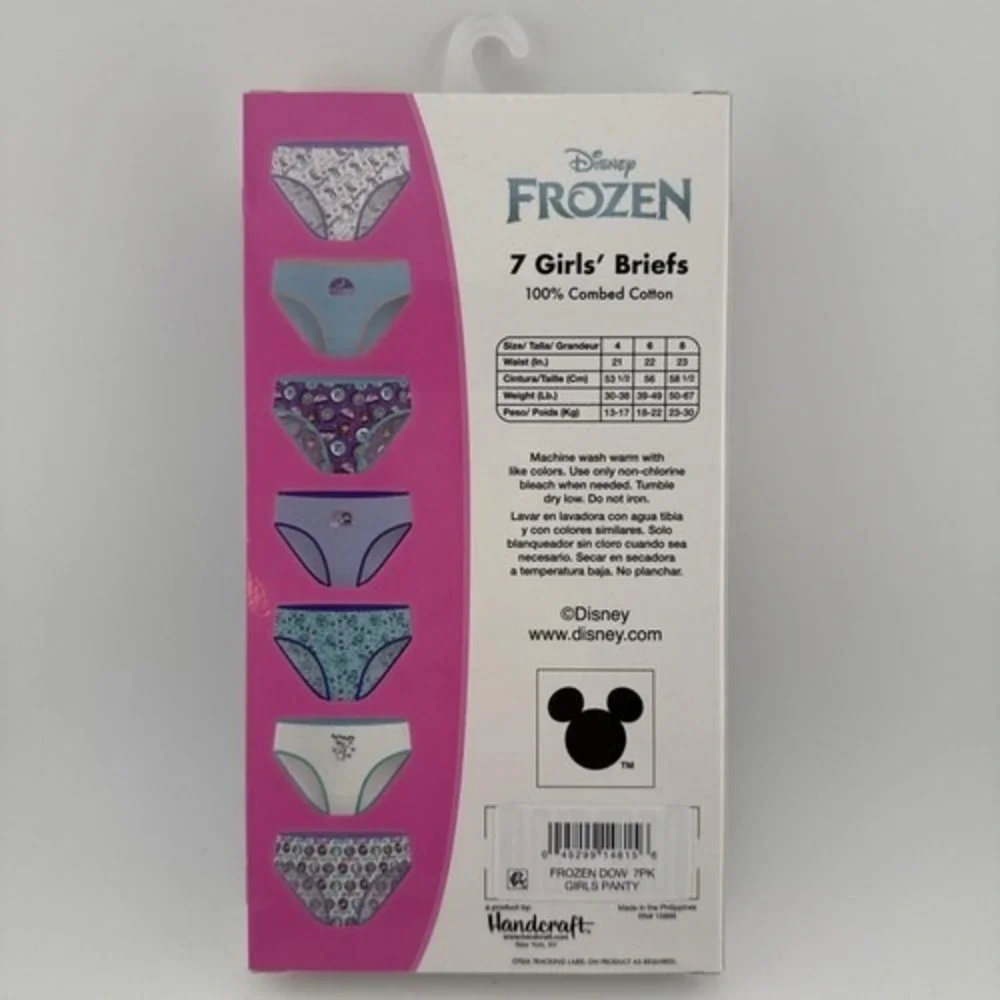Disney Frozen 100% Cotton Underwear Size 6 Days Of The Week Panties 7 Pack NEW